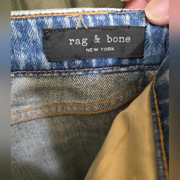 rag & bone Nina Ankle Cigarette Jeans in Worn Snake 32 Straight Leg Ankle Denim - Picture 9 of 13